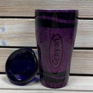 Silver Buffalo Custom Resin Tumbler - Purple Crayon